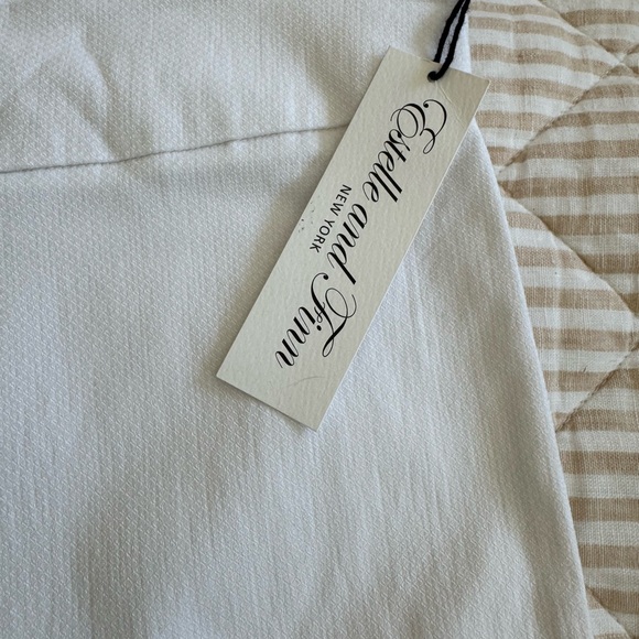 Pants - Estelle and Finn White Pique Stretch Step Hem Ankle Pants